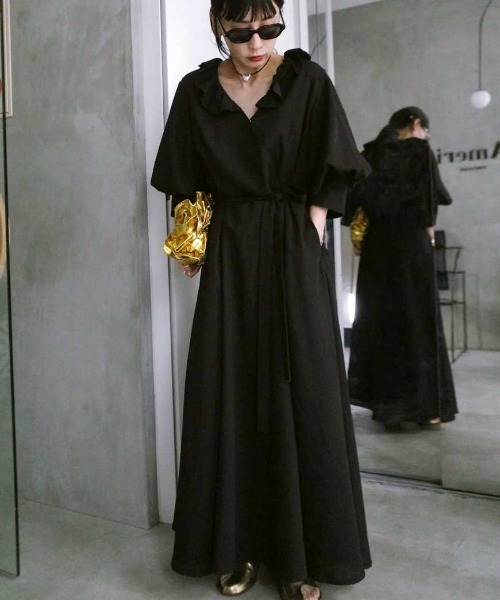 Ameri（アメリ）の「FRILL CACHECOEUR DRESS（ワンピース）」 - WEAR