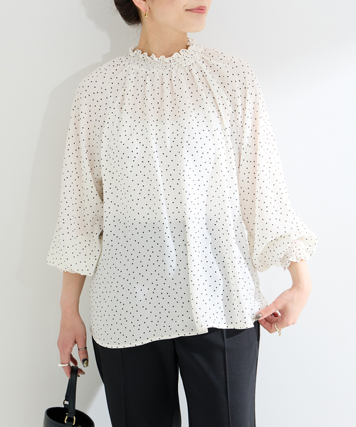 B.C STOCK（ベーセーストック）の「ドットブラウス（シャツ/ブラウス