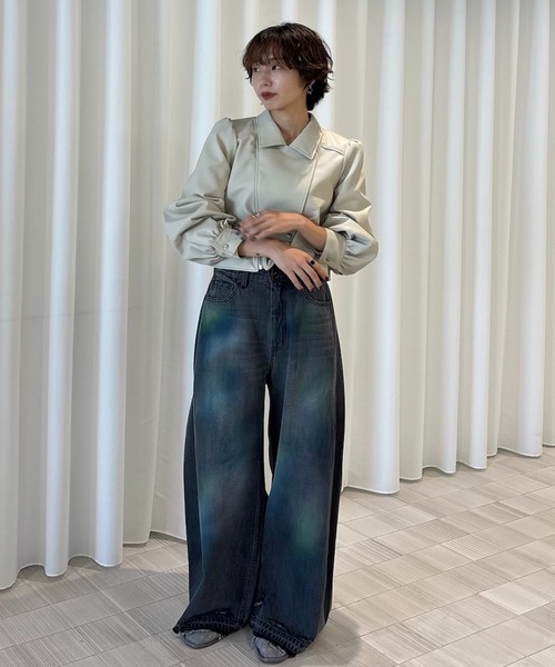 LADY GATHER RIDERS JACKET（ライダースジャケット）｜Ameri（アメリ