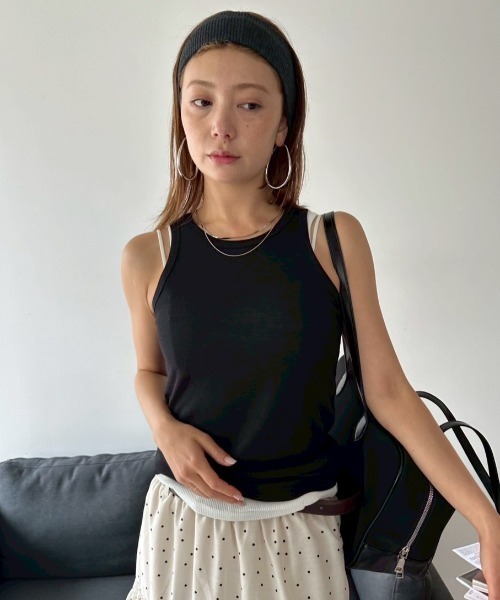 セール】2PACKシアーリブタンクトップ（タンクトップ）｜HANNE（アン