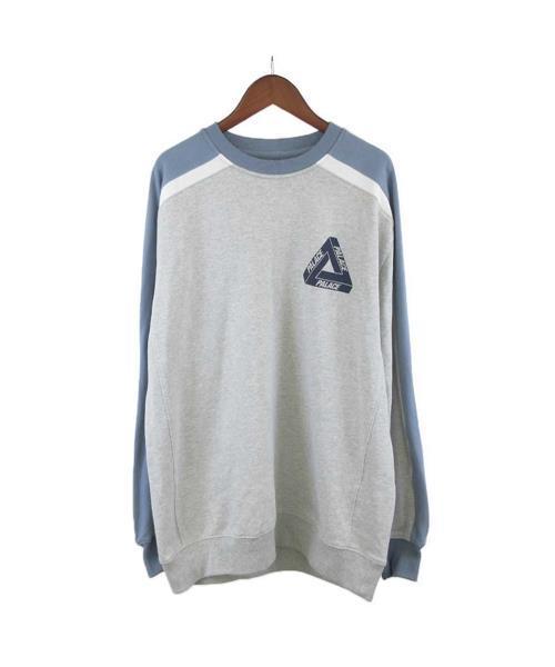 ブランド古着】バイカラーロゴプリントクルーネックスウェット