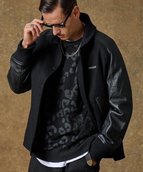 mj10345-Leather RS Award Jacket スタジャン（スタジャン）｜THEOREM