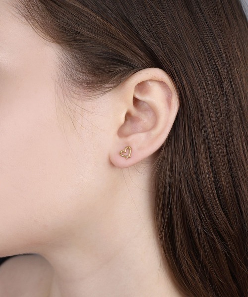 セール】【金属アレルギー対応】 オープンハートピアス / サージカル