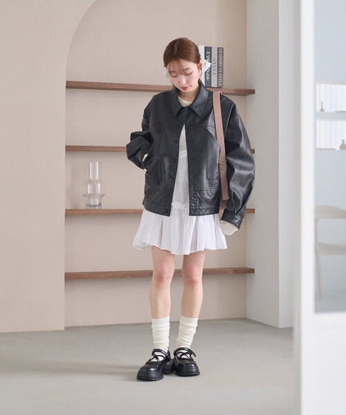 レザーBIGポケジャケット（その他アウター）｜Kastane（カスタネ）の