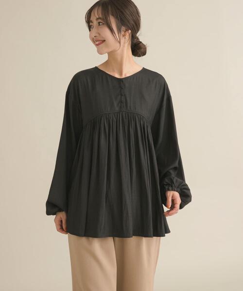 セール】『スタッフ企画』2WAYギャザー切替ブラウス（シャツ/ブラウス