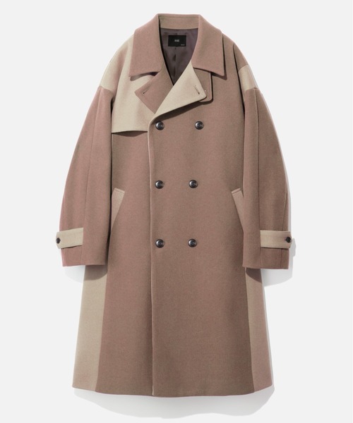 HARE（ハレ）の「ウーリーテックハイショクダブルコート(HARE)（ステン