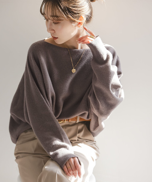 WEB限定カラー・追加4》ファインウールドルマンプルオーバー（ニット