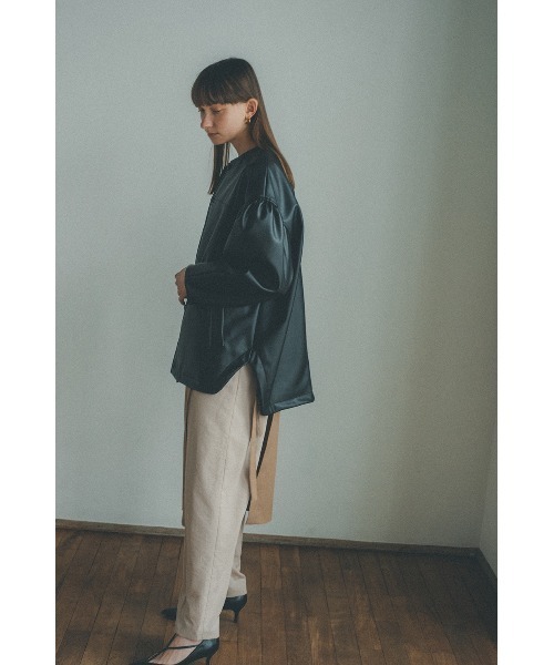 CLANE（クラネ）の「VOLUME SLEEVE LEATHER BLOUSON（ブルゾン）」 - WEAR