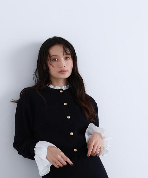 セール】◇【Oggi掲載】ダブルフェイスニットセットアップ（ワンピース