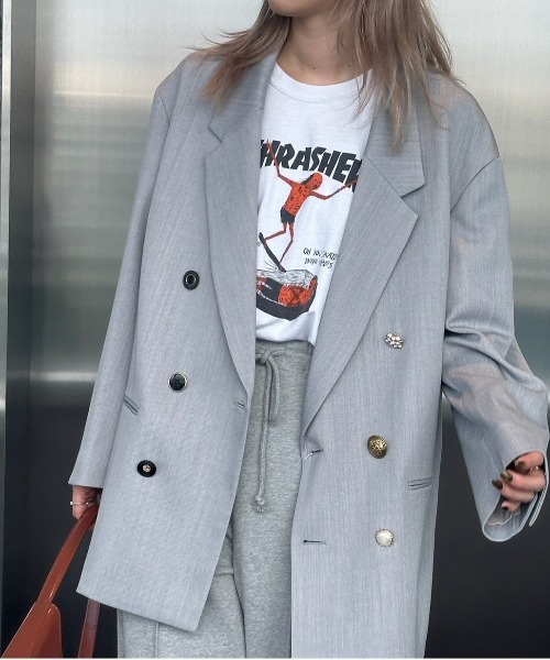 Ameri（アメリ）の「EMBELLISH BUTTON PAPA TW JACKET（テーラード