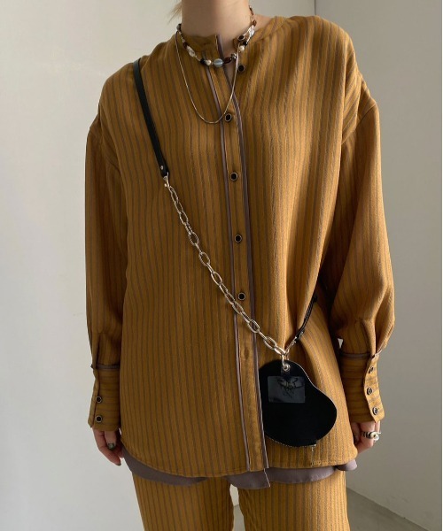 セール】2WAY SOFT TWIST STRIPE TOP（シャツ/ブラウス）｜Ameri