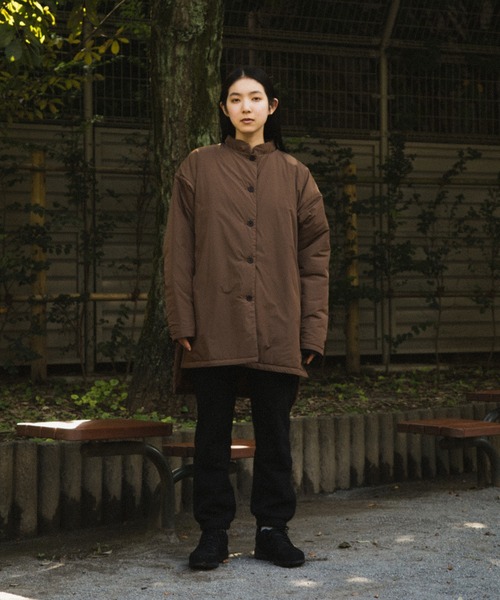 ENOF（イナフ）の「over size jacket 02 Brown（ダウンジャケット