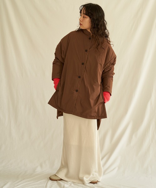 ENOF（イナフ）の「over size jacket 02 Brown（ダウンジャケット