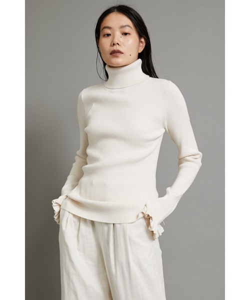 HeRIN.CYE（ヘリンドットサイ）の「Cuff frill turtle neck（ニット