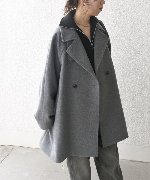 セール】SHIPS any: スタンド & ダブル カラー コート 24FW（その他