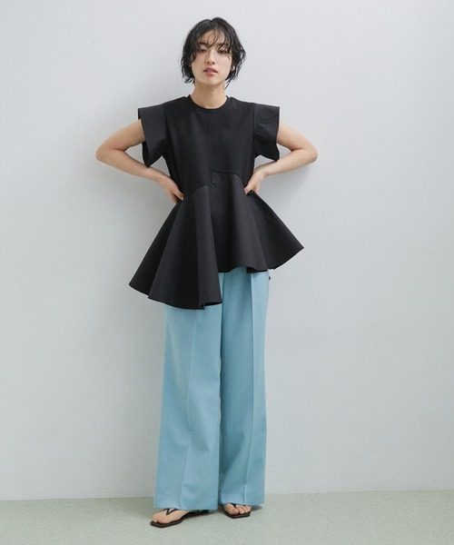 ADAM ET ROPE'（アダムエロペ）の「フリルペプラムカットソー（Tシャツ