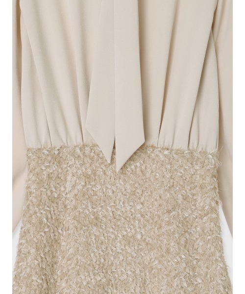 セール】フェザージャガードコンビワンピース（ワンピース）｜anuans