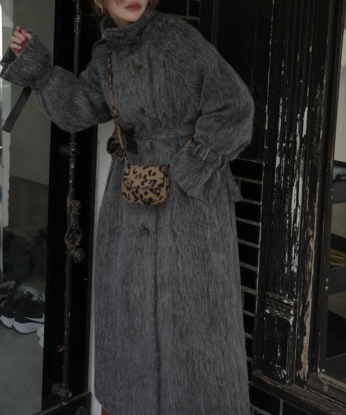 セール】shaggy volume sleeve trench long coat（トレンチコート