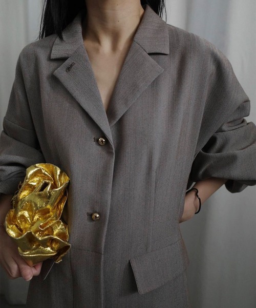 Ameri（アメリ）の「2WAY HERRINGBONE JACKET DRESS（ワンピース