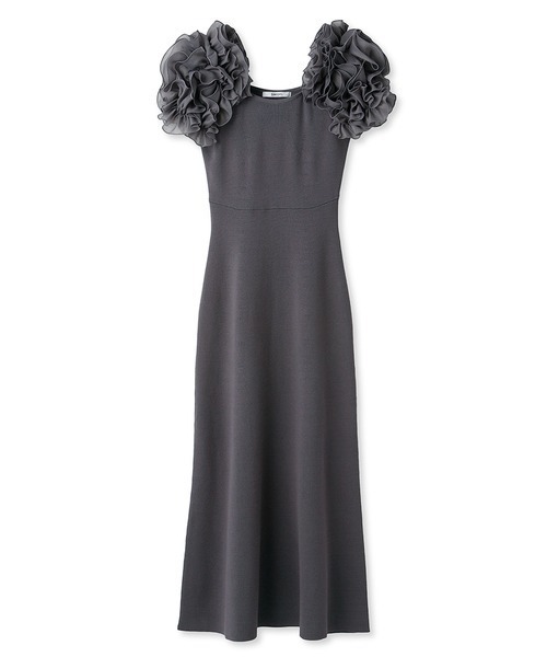 SNIDEL（スナイデル）の「イントリケートフリルコンビニットワンピース