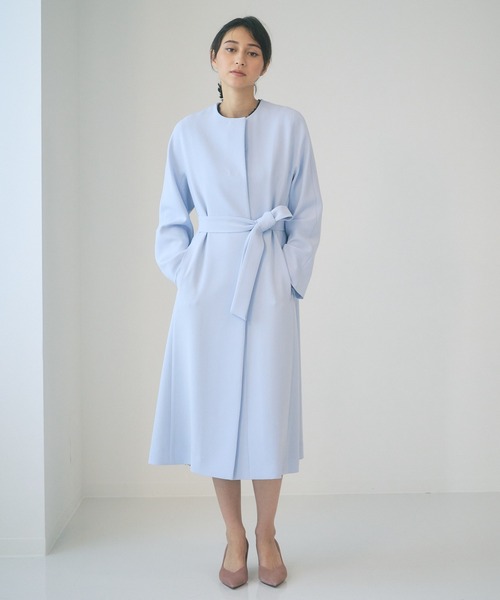 ANAYI（アナイ）の「ライトダブルクロスノーカラー コート（その他