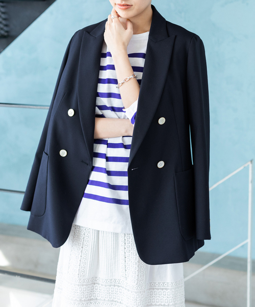 IENA（イエナ）の「ウールダブルブレストジャケット◇（テーラード