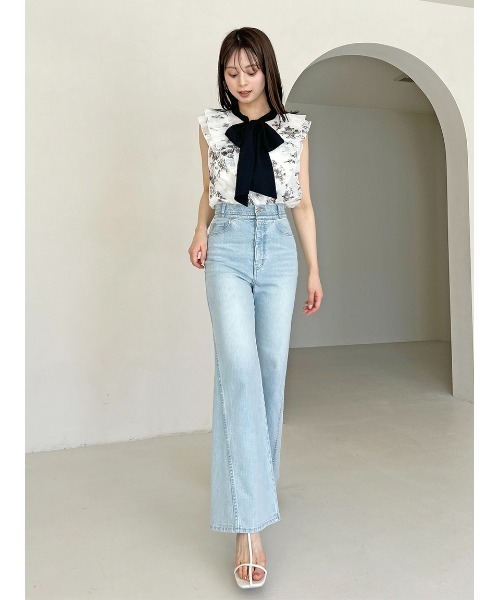 00サイズあり】Sustainableストレッチフレアデニムパンツ（デニム