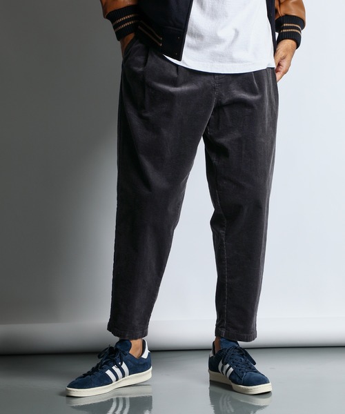 W-TUCK WIDE CORDUROY PANTS：2タック ワイドテーパード コーデュロイ