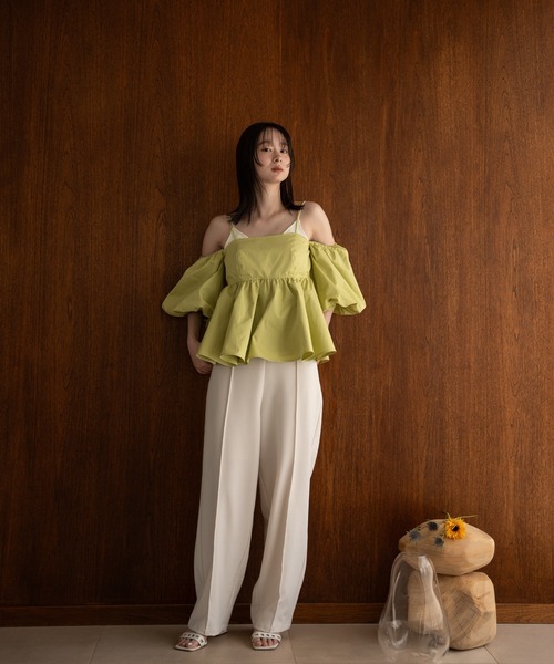 セール】volume off shoulder blouse / ボリュームオフショルダー