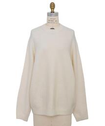 Drawer（ドゥロワー）の「DRAWER カシミヤ9G ボーダーパフスリーブ