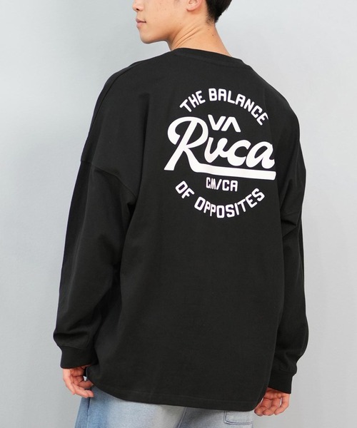 RVCA/ルーカ ロンTee/長袖Tシャツ ラウンドロゴ オーバーサイズ ユニ