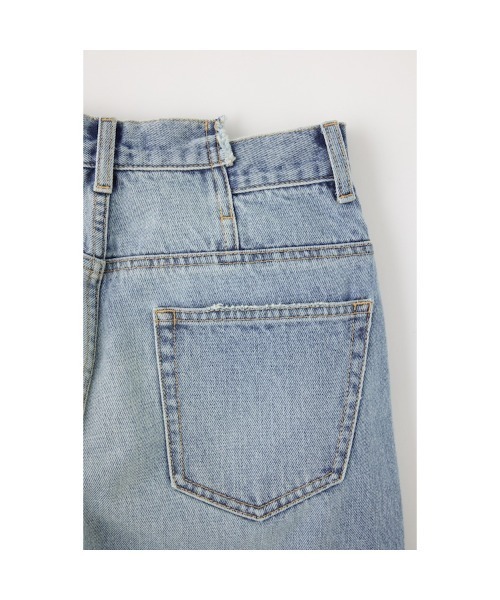 CROSS WAIST WIDE STRAIGHT/クロスウエストワイドストレートデニム