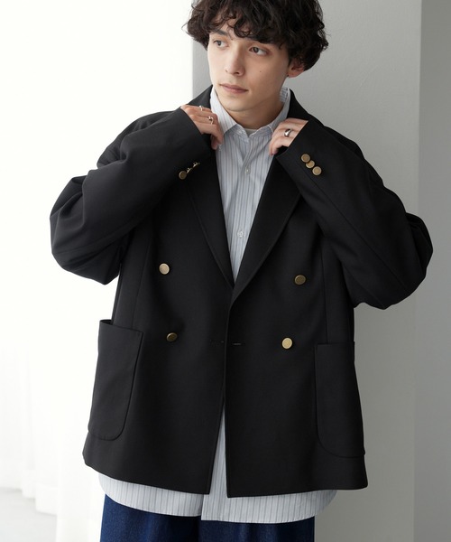 MONO-MART（モノマート）の「TR綾ストレッチ 金ボタンルーズダブル