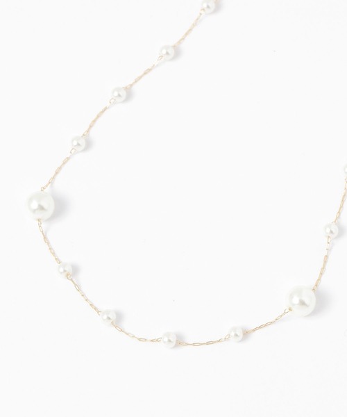 ガラスパールロングネックレス/637841（ネックレス）｜GLOBAL WORK