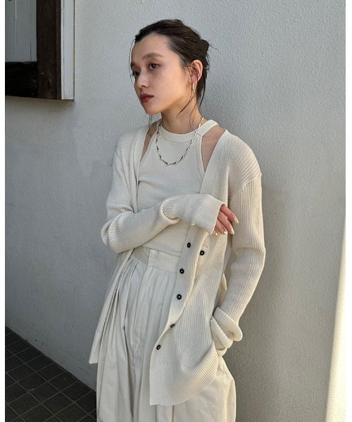 TODAYFUL（トゥデイフル）の「レイヤードニットカーディガン