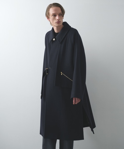 CULLNI】別注 Soutien Collar Tie Locken coat/別注 ステンカラー