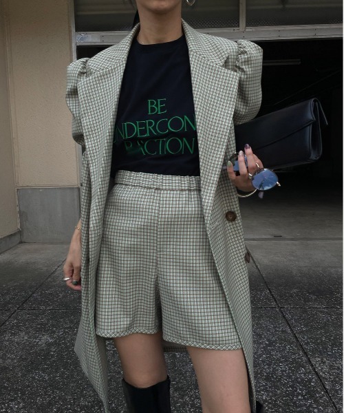 Ameri（アメリ）の「CHECK JACKET MINI DRESS（テーラードジャケット