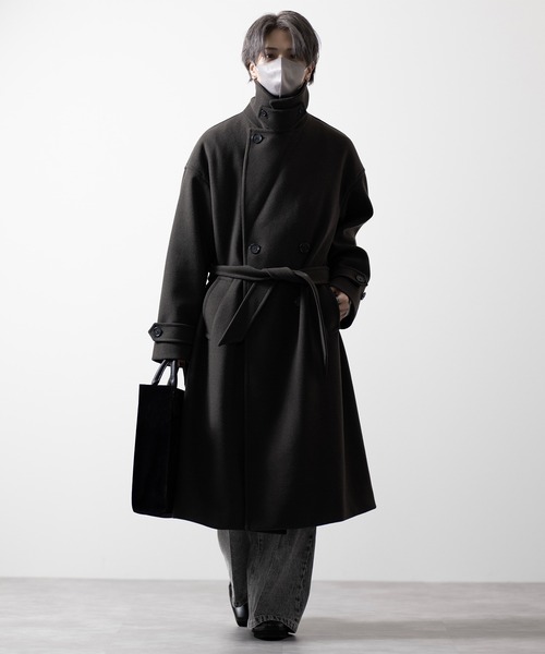 CLEL（クレイル）の「【CLEL】Tech Melton Loose Double Chester Court