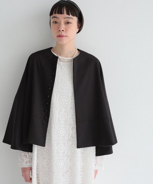 PUAL CE CIN（ピュアルセシン）の「【Du noir】飾りボタンノーカラー