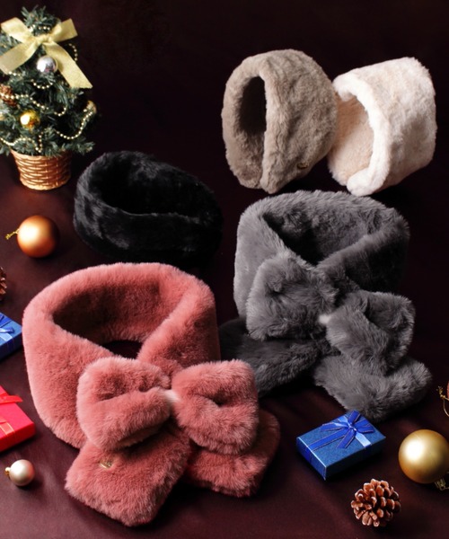 新色追加】フェイクファー リボンマフラー（マフラー）｜PAUL&JOE