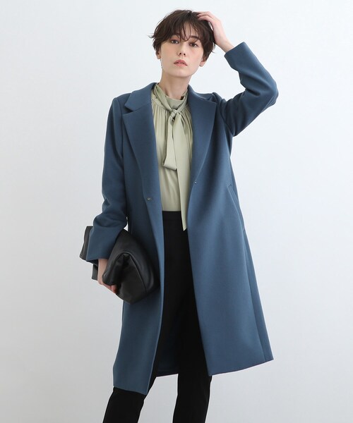 セール】【定番人気！/名品コート/日本製】ウール100%チェスターコート