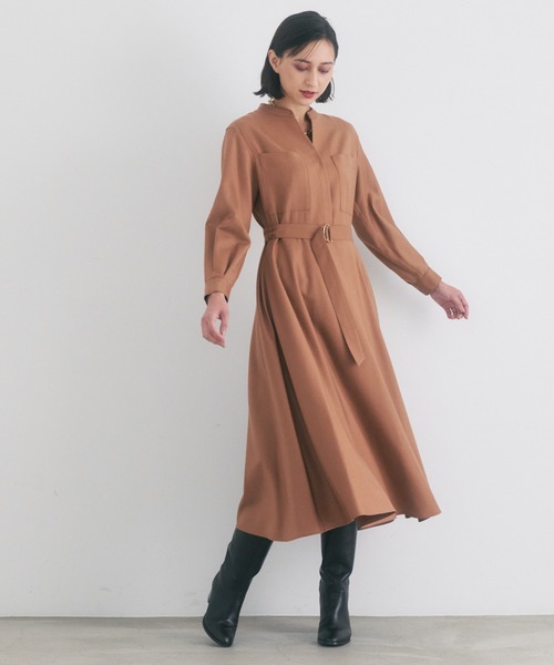 ANAYI（アナイ）の「レーヨンウールジョーゼットフレアワンピース