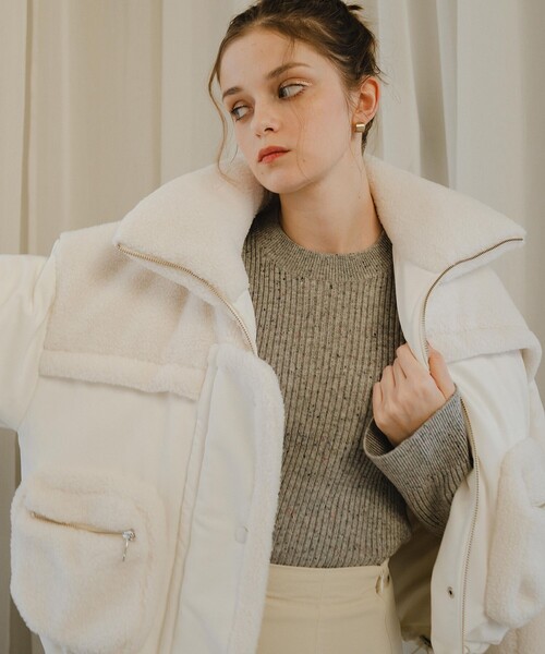 STUDIOUS（ステュディオス）の「【PINUE/ピヌエ】ボアコンビダウン