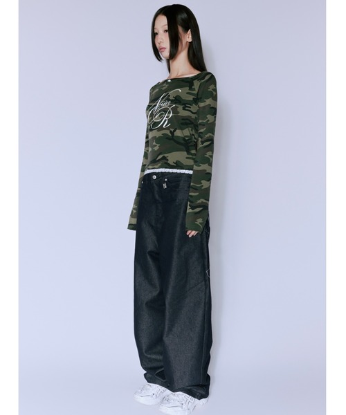 A'GEM/9 × .kom 『NIIER NOR/ニア ノア』 ROSE BALLOON DENIM PANTS