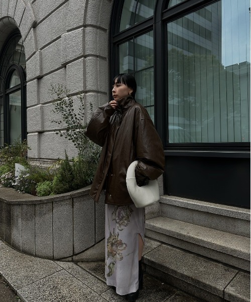 PASTING LIKE SYNTHETIC LEATHER JACKET（その他アウター）｜Ameri
