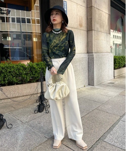 Ameri（アメリ）の「CAMILA SHEER CUT TOP（Tシャツ/カットソー）」 - WEAR