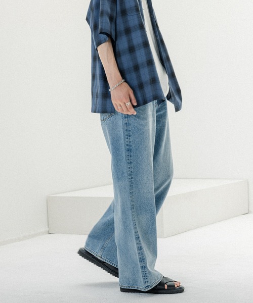 RAGEBLUE（レイジブルー）の「OVER DYE VINTAGE DENIM WIDE FLARE