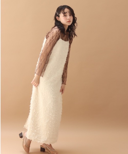 muguet（ミュゲ）の「shaggy jacquard cami op（ワンピース）」 - WEAR