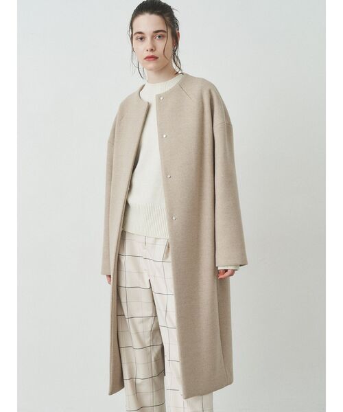 ELENDEEK（エレンディーク）の「クルーネックコクーンコート（ノー