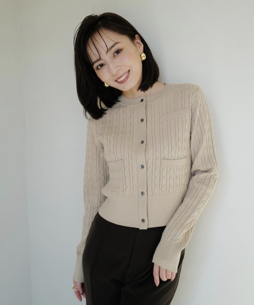 ZOZO限定商品＆限定カラー】リトルケーブルニットカーディガン